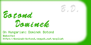 botond dominek business card